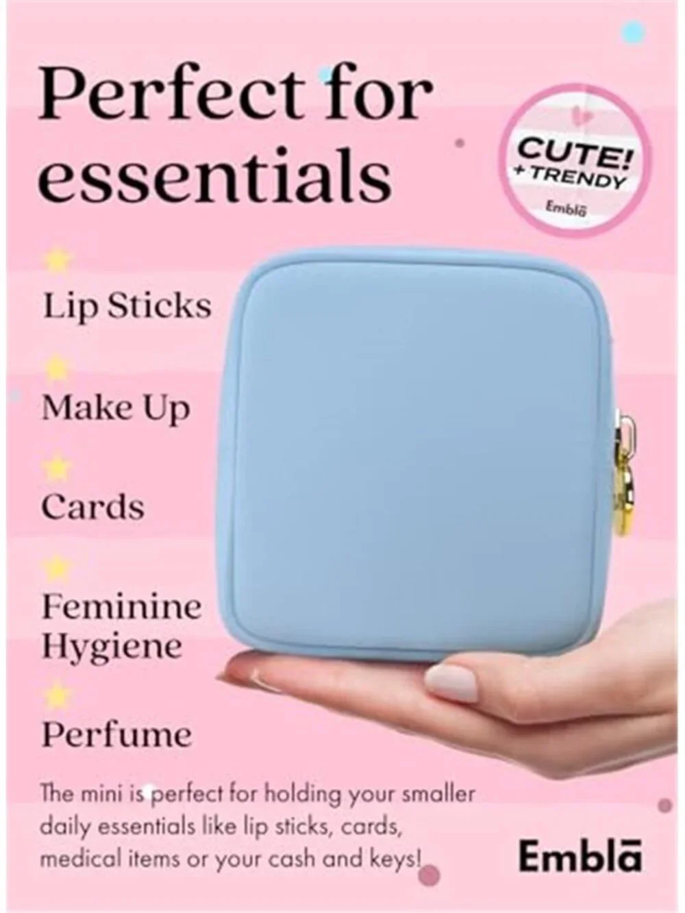 Womens Makeup Bag Travel Cosmetic Pouch Toiletry Organizer Zipper Purse Case